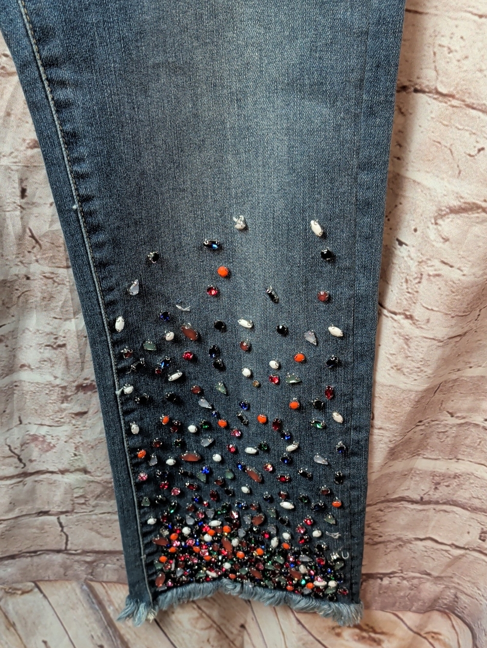Pilcro And The Letterpress Light Blue Embellished  Jeans Size 29 - Picture 4 of 10